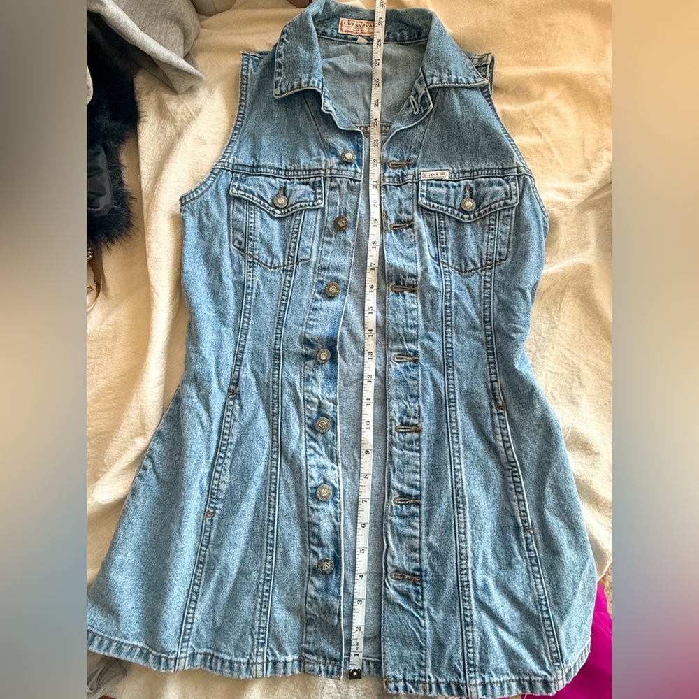Guess Blue Denim Sleeveless Dress - Picture 10 of 10